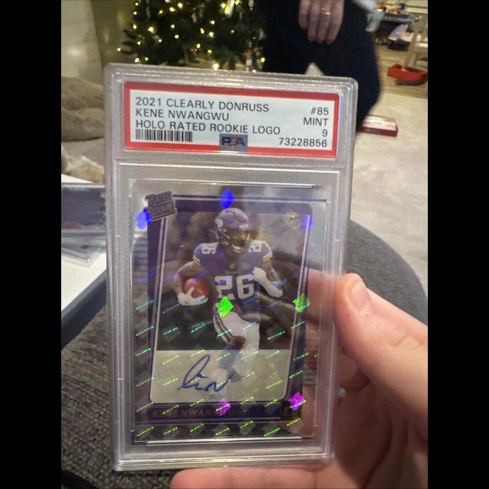 Kene Nwangwu Jets/Vikings Rookie Auto PSA 9
